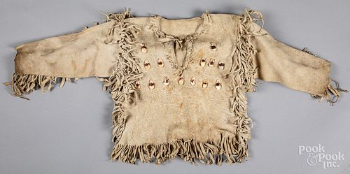 Native American Indian fringed hide shirt