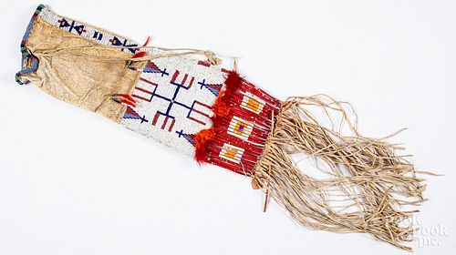 Sioux Indian beaded pipe bag