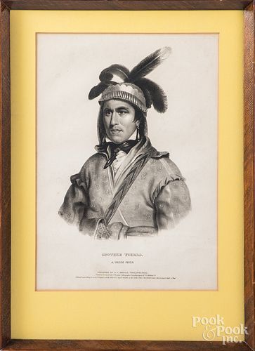 Native American hand colored Bowens lithographs