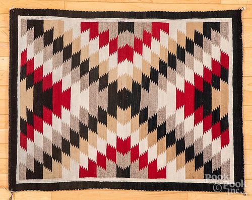 Navajo Indian rug, 41" x 32".
