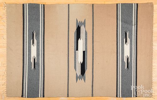 Chimayo Indian rug, 82" x 53".