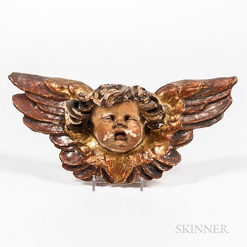 Carved and Gilt-gesso Angel