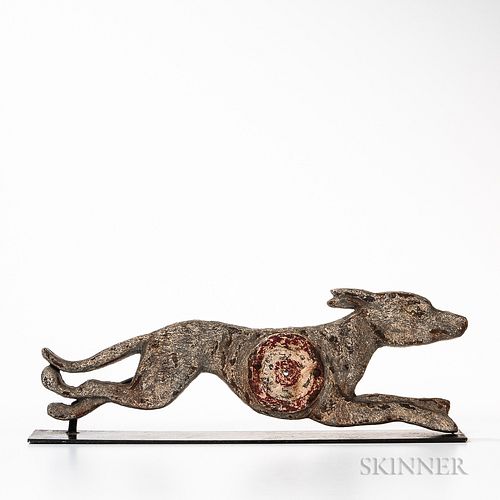 Painted Cast Iron Greyhound Shooting Gallery Target