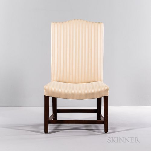 Federal Upholstered Cherry Back Stool