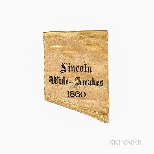 "Lincoln Wide-Awakes" Campaign Ribbon Fragment