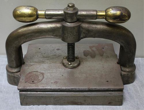 Antique Iron And Brass Book Press.