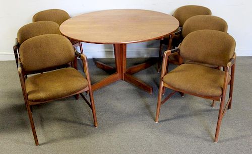 Midcentury Westnofa Dining Set with 6 Chairs.