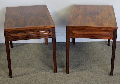 Pair of W. Gram Johannessen Rosewood End Tables.