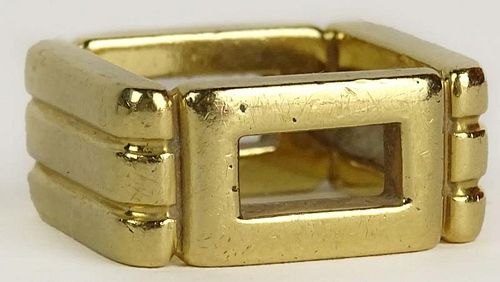 Vintage Tiffany & Co 18 Karat Yellow Gold Square Ring