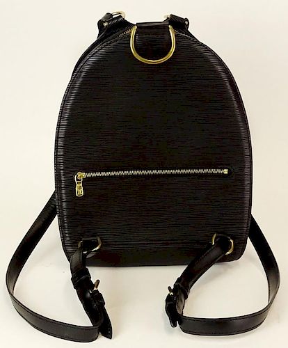 Lady's Vintage Louis Vuitton Black Epi Leather Mabillon Backpack Bag