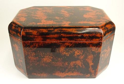 Karl Springer Extra Large Lacquer  Jewelry Casket with Suede Lining