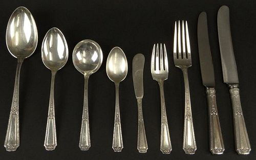 Eighty-Nine (89) Piece Set of Towle Sterling Silver Flatware in the Louis XIV Pattern