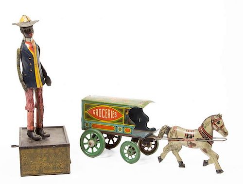 AMERICAN LITHOGRAPHED TIN TOYS, LOT OF TWO