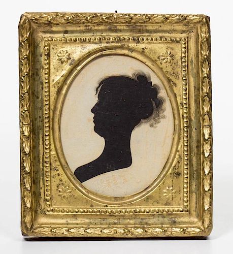 ISAAC TODD (AMERICAN, EARLY 19TH CENTURY) HOLLOW-CUT SILHOUETTE