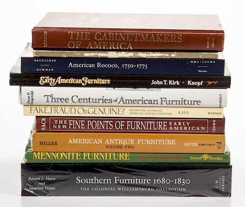 AMERICAN FURNITURE REFERENCE VOLUMES, LOT OF TEN