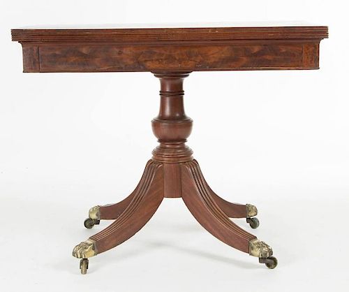 ANTHONY H. JENKINS (BALTIMORE, ACTIVE 1832-1857), ATTRIBUTED, CLASSICAL MAHOGANY CARD TABLE