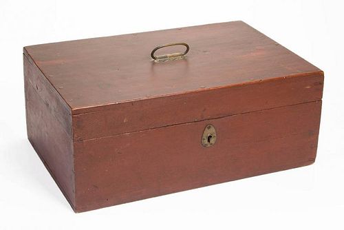 COUNTRY PAINTED PINE WRITING / DOCUMENT BOX