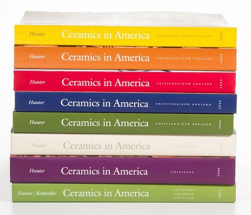 AMERICAN CERAMICS REFERENCE VOLUMES, LOT OF EIGHT