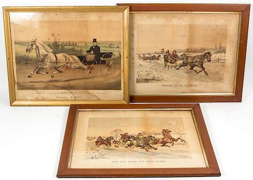 CURRIER AND IVES GENRE PRINTS, LOT OF THREE