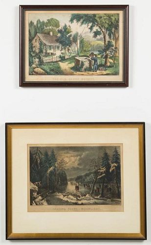 CURRIER AND IVES GENRE PRINTS, LOT OF TWO