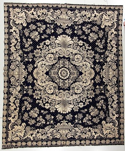 NEW YORK DATED 1840 JACQUARD COVERLET
