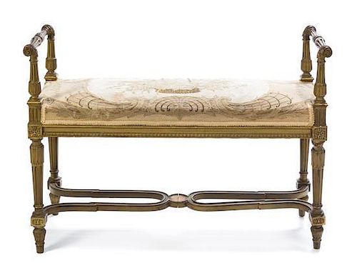 A Louis XVI Style Window Seat Width 36 inches.