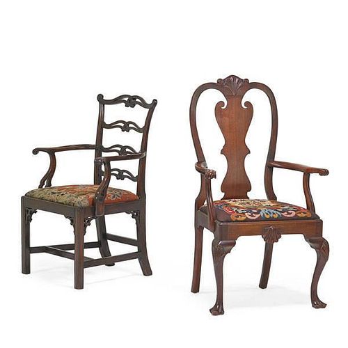 18th/20th C. CHIPPENDALE ARMCHAIRS