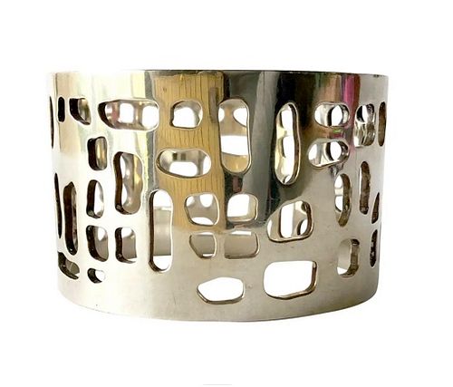 Sven Haugaard Sterling Silver Danish Modernist Bangle Cuff Bracelet