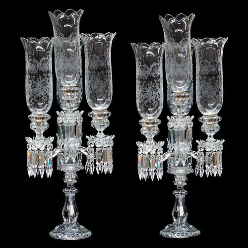 A pair of Baccarat Candelabras.