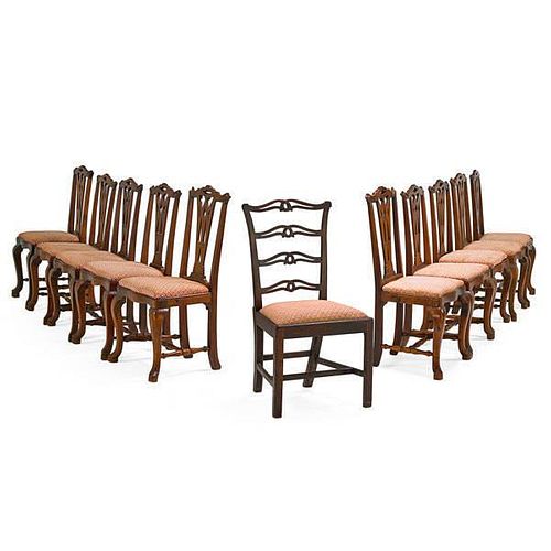 SET OF TEN GEORGE II DINING CHAIRS