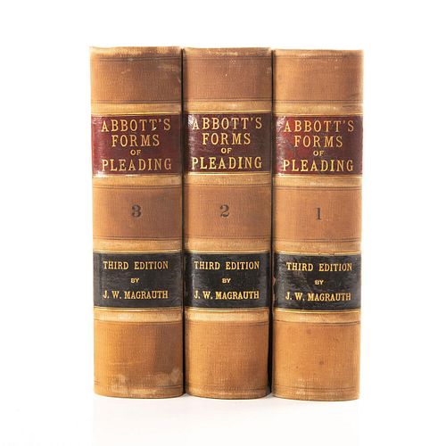 EXTREMELY RARE LEGAL BOOKS, ABBOTT'S FORMS OF PLEADING