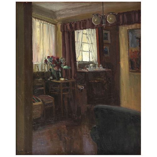 RAMÓN PEINADOR CHECA, Interior, Signed, Oil on canvas on fibercel, 23.2 x 18.8" (59 x 48 cm), with certificate