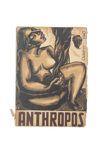 Domeyco, Silvestre - Muyaes, Khaled. Anthropos. México: Ed. Anthropos, 1947 with engravings by P. Audivert and drawings by M. Covarrubias.