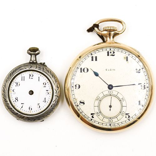 (2 Pc) Gold Filled Pocket Watches
