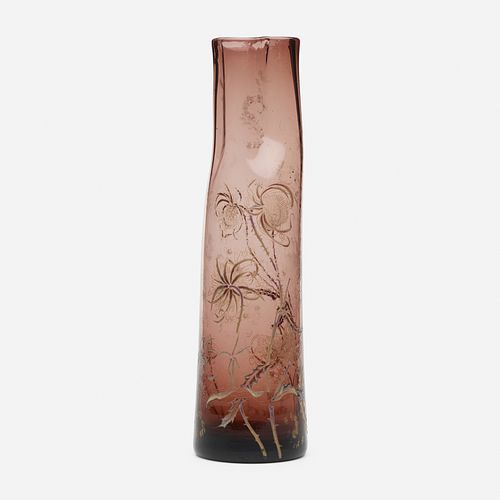 Émile Gallé, early Japonesque thistle vase