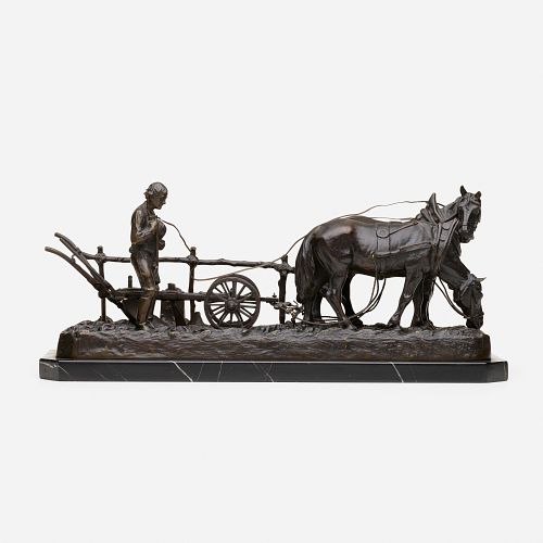 Carl Brose, Untitled (ploughman and horses)