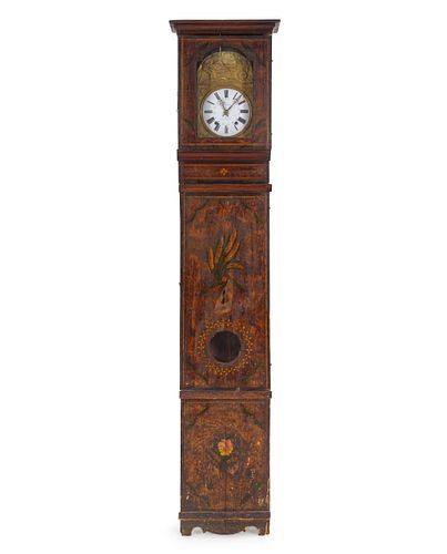 A French Painted Comtoise Clock