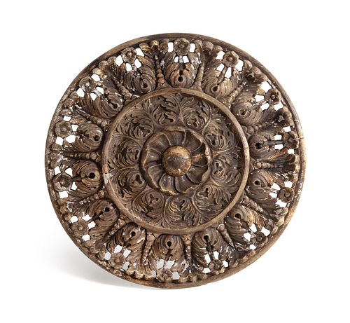 A Continental Carved Medallion
