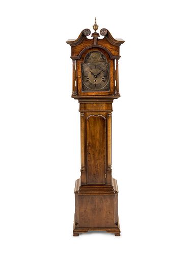 A George III Style Mahogany Grandmother Clock 