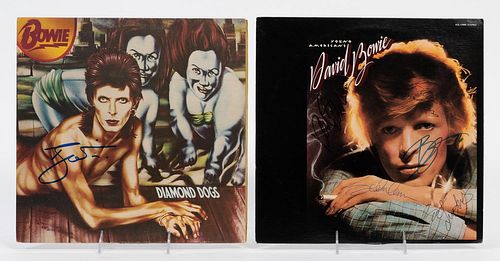 DAVID BOWIE AUTOGRAPHED RECORDS, "YOUNG AMERICANS"