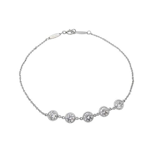 Tiffany & Co Elsa Peretti Plat Diamond By Yard Bracelet