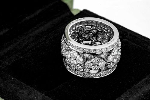 Van Cleef SnowFlake 6ct Diamond  Platinum Ring