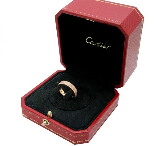Cartier LOVE WEDDING BAND DIAMOND-PAVED PINK GOLD,