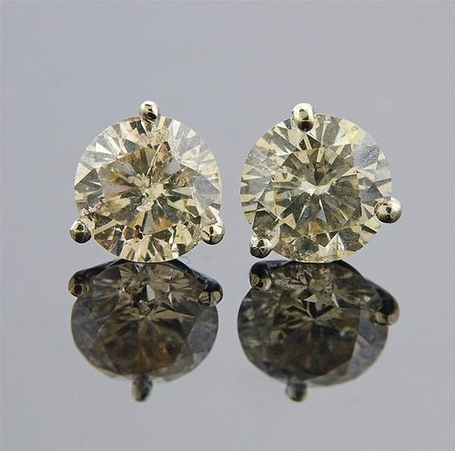 14K Gold 2.70ctw Diamond Stud Earrings 