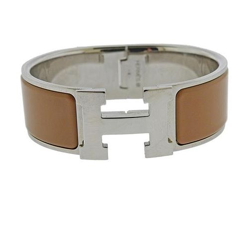 Hermes Clic Clac H Steel Enamel  Bracelet 