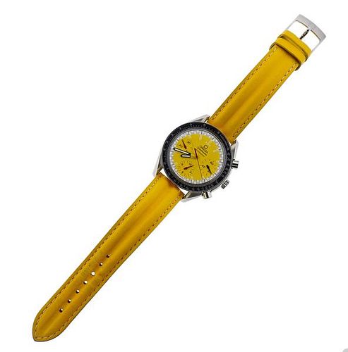 Omega Speedmaster Schumacher Yellow Chronograph Watch 