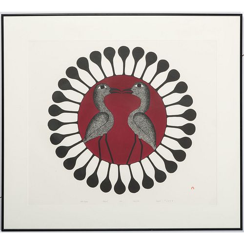 Kenojuak Ashevak (Inuit, 1927-2013) Lithograph on Paper