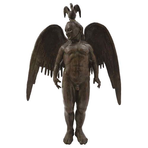 JORGE MARÍN, Ángel, 1993, Unsigned, Bronze sculpture, 31 x 24.8 x 7.8" (79 x 63 x 20 cm), Certificate
