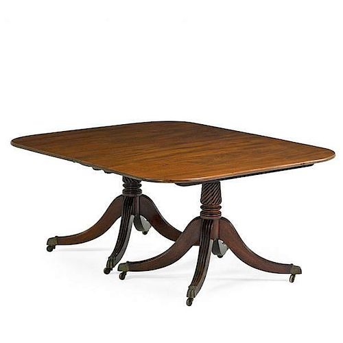 GEORGE III DOUBLE PEDESTAL DINING ROOM TABLE