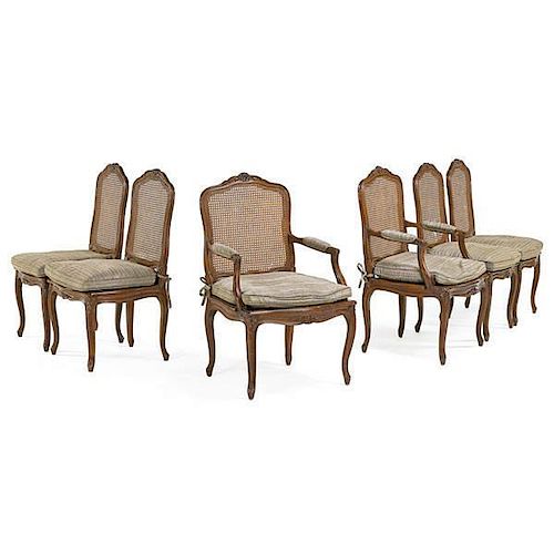 SET OF LOUIS XV STYLE DINING CHAIRS